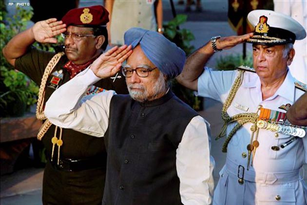 Prime Minister saluting the Indian Army